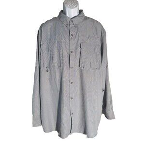 REDHEAD BRAND Men's Long Sleeve Button‎ Down Vented Fishing Shirt 2XL